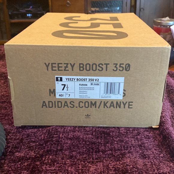 Yeezy Boost 350 with original box. These sneakers were worn twice.Light new! main image 6